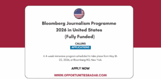 Bloomberg Journalism Programme 2026