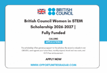 British Council Women in STEM Scholarship 2026-2027 | Fully Funded British Council Women in STEM Scholarship 2026