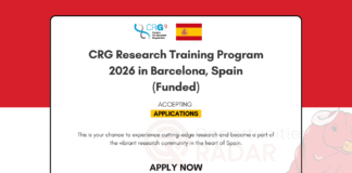 CRG Research Training Programme 2026