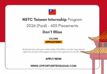 NSTC Taiwan Internship Program 2026