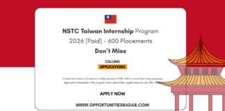 NSTC Taiwan Internship Program 2026