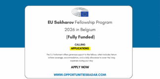 EU Sakharov Fellowship Programme 2026