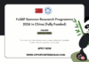 FuSEP Summer Research Programme 2026