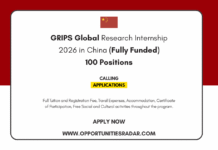GRIPS Global Research Internship 2026