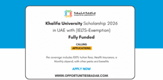Khalifa University Scholarship 2026