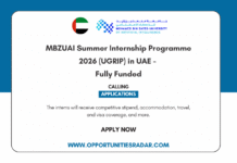 MBZUAI Summer Internship Programme 2026