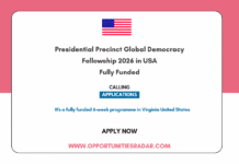 Presidential Precinct Global Democracy Fellowship 2026