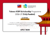 Taiwan ICDF Scholarship Programme 2026
