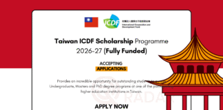Taiwan ICDF Scholarship Programme 2026