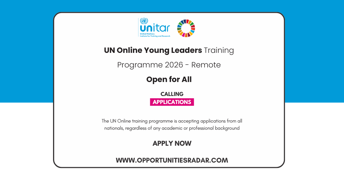 UN Young Leaders Training Programme 2026 - Remote