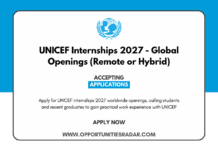 UNICEF Internships 2027