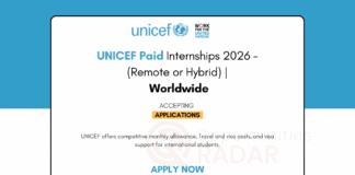 UNICEF Paid Internships 2026