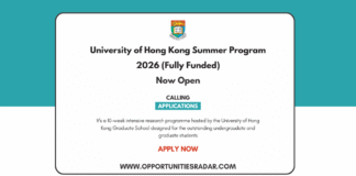 University of Hong Kong Summer Program 2026