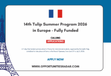14th Tulip Summer Program 2026