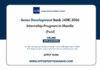 Asian Development Bank 2026 Internship Program