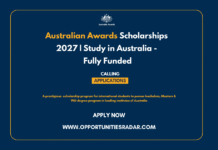 Australian Awards Scholarships 2027