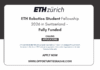ETH Robotics Student Fellowship 2026