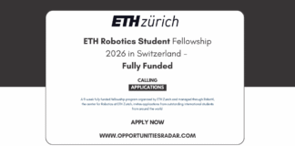 ETH Robotics Student Fellowship 2026
