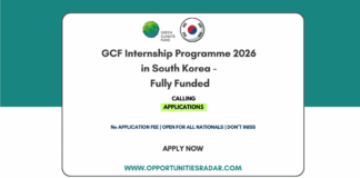 GCF Internship Program 2026 in South Korea - Fully Funded