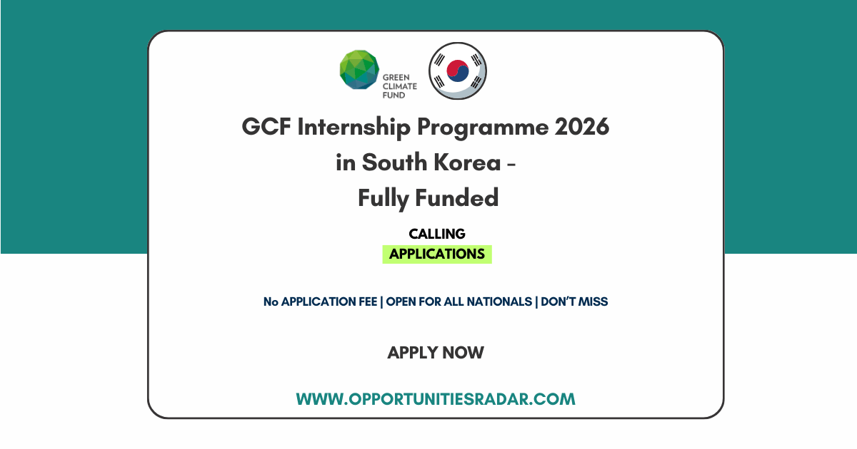 GCF Internship Program 2026 in South Korea - Fully Funded
