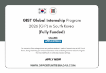 GIST Global Internship Program 2026