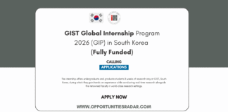 GIST Global Internship Program 2026