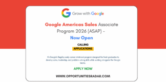 Google Americas Sales Associate Program 2026