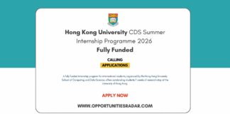 Hong Kong University CDS Internship 2026