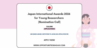 Japan International Awards 2026 for Young Researchers