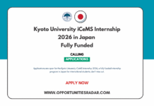 Kyoto University iCeMS Internship 2026 in Japan – Fully Funded Kyoto University iCeMS Internship 2026