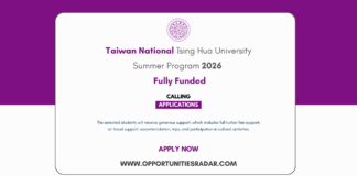 National Tsing Hua University Summer Program 2026