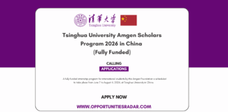 Tsinghua University Amgen Scholars Program 2026