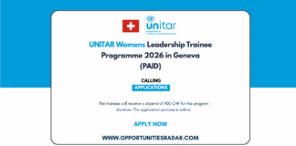 UNITAR Womens Leadership Trainee Programme 2026