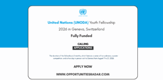 UNODA Youth for Biosecurity Fellowship 2026