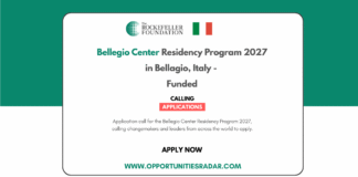 Bellegio Center Residency Program 2027