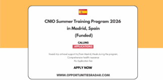 CNIO Summer Training Program 2026