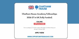Chatham House Academy Fellowships 2026