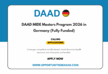 DAAD MIDE Masters Program 2026