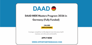 DAAD MIDE Masters Program 2026