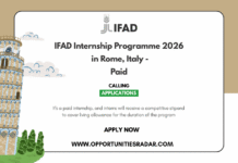 IFAD Internship Programme 2026