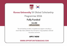 Korea University SK Global Scholarship 2026 | Fully Funded Korea University SK Global Scholarship 2026