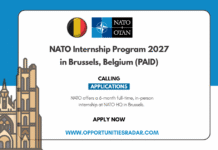 NATO Internship Program 2027 in Brussels, Belgium (PAID) NATO Internship Program 2027