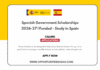 Spanish Government Scholarships 2026