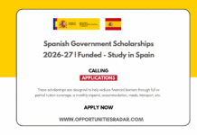 Spanish Government Scholarships 2026-27 | Funded – Study in Spain Spanish Government Scholarships 2026
