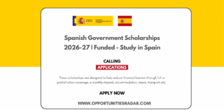 Spanish Government Scholarships 2026