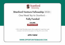 Stanford Venture Fellowship 2026