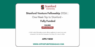 Stanford Venture Fellowship 2026