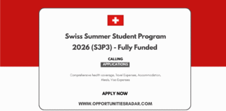 Swiss Summer Student Program 2026 (S3P3)