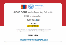 UNCCD COP17 Media Reporting Fellowship 2026