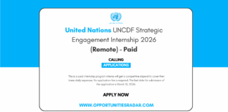 UNCDF Strategic Engagement Internship 2026